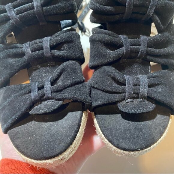 Sam Edelman Black Awan Wedge Espadrille Sandals - Picture 4 of 6